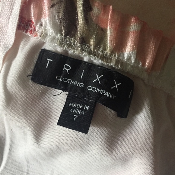 Trixxi Women's Juniors' Floral Off Shoulder Sleeveless Dress Prom Hoco Size 7 - Picture 7 of 7